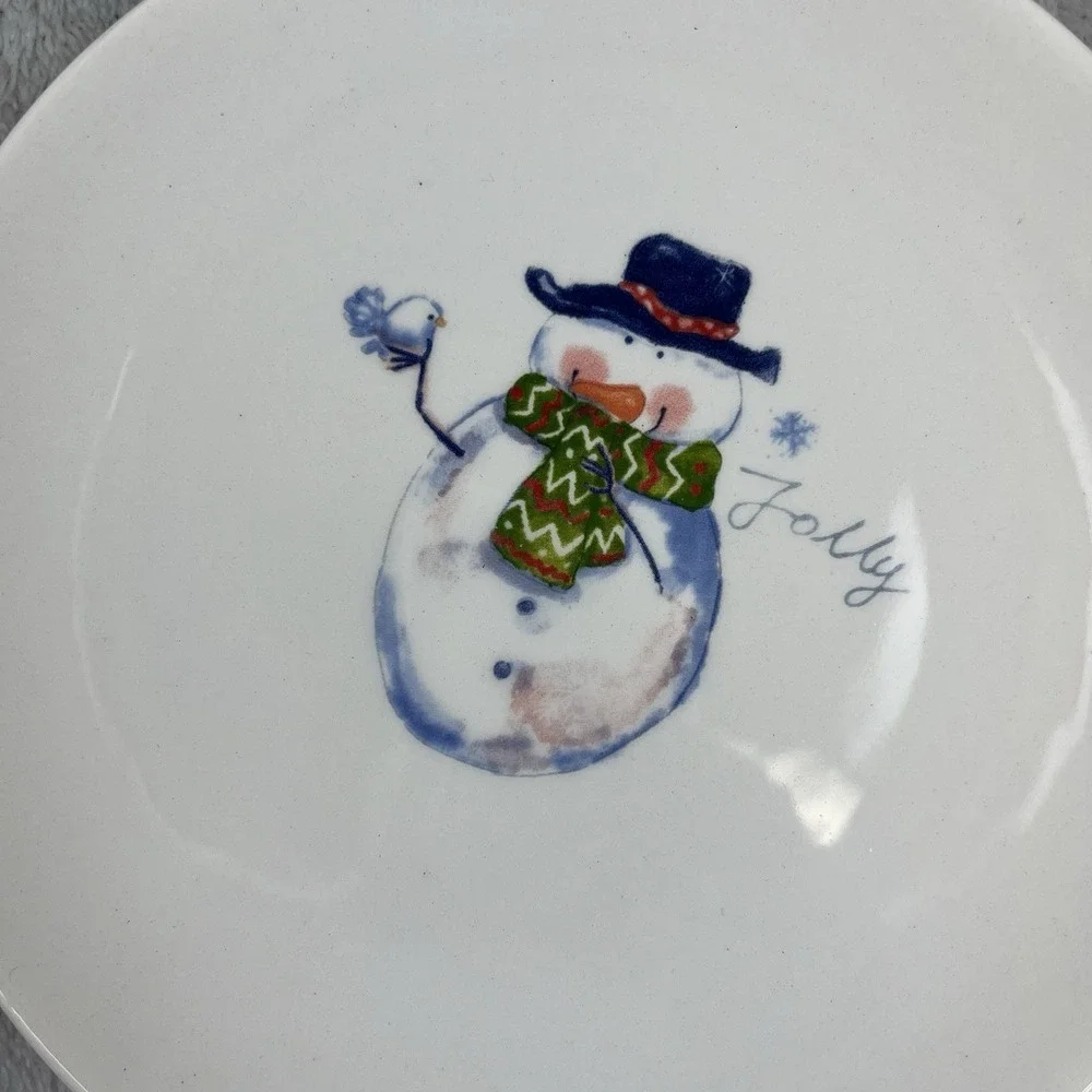 Pier 1 Imports Christmas Holiday Appetizer Plates Set of 4 Unused in Open Box